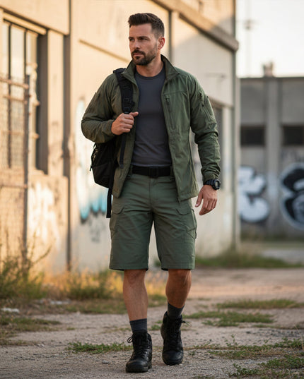 Shorts cargo tactiques légers d'été pour homme, multi-poches