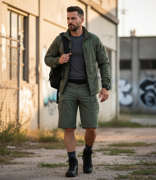 Shorts cargo tactiques légers d'été pour homme, multi-poches