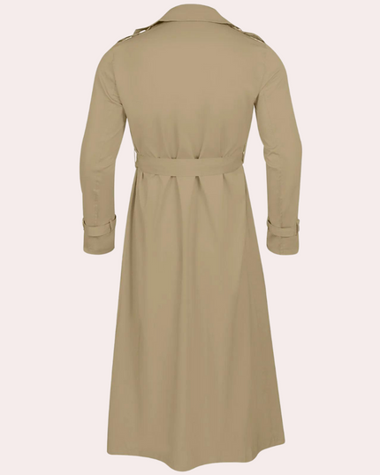 Men's Long Shoulder Tab Storm Flap Trench Coat