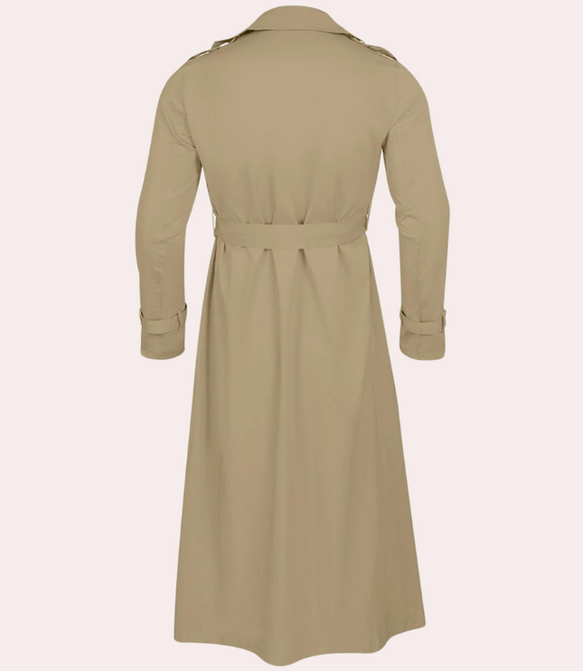 Men's Long Shoulder Tab Storm Flap Trench Coat