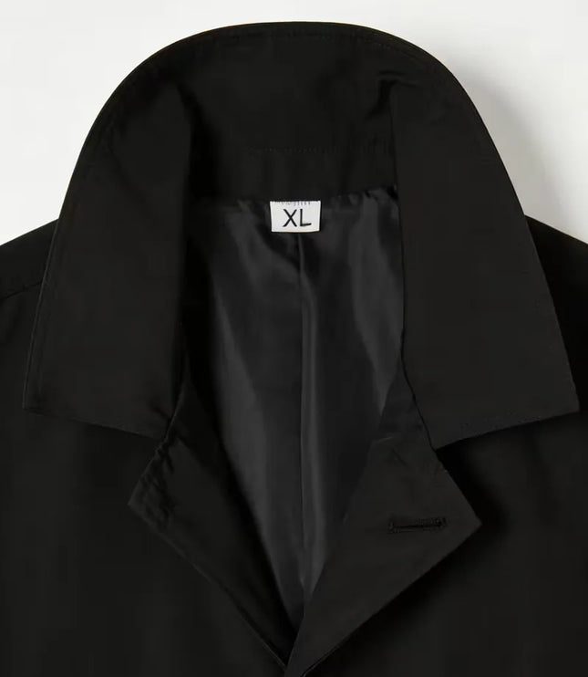 Men's Mid-Thigh Slim Shirt Collar Trench Coat