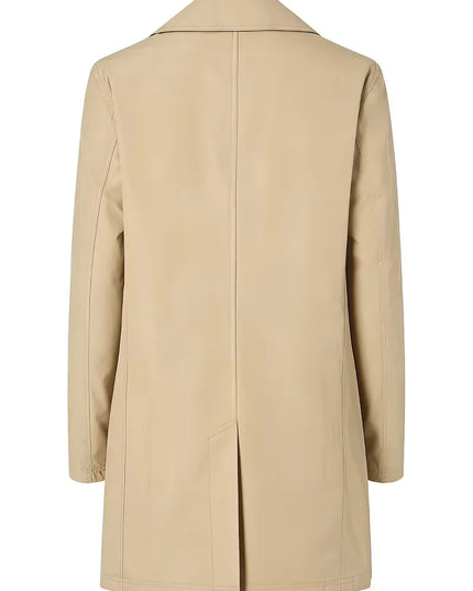 Men's Mid-Thigh Slim Shirt Collar Trench Coat