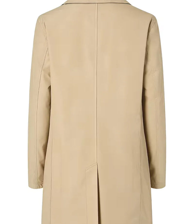 Men's Mid-Thigh Slim Shirt Collar Trench Coat
