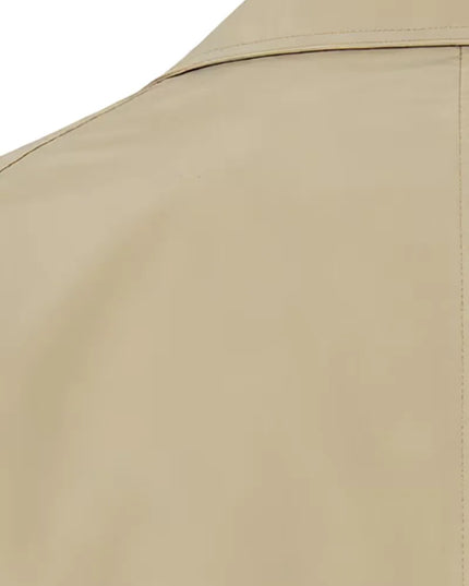 Men's Mid-Thigh Slim Shirt Collar Trench Coat