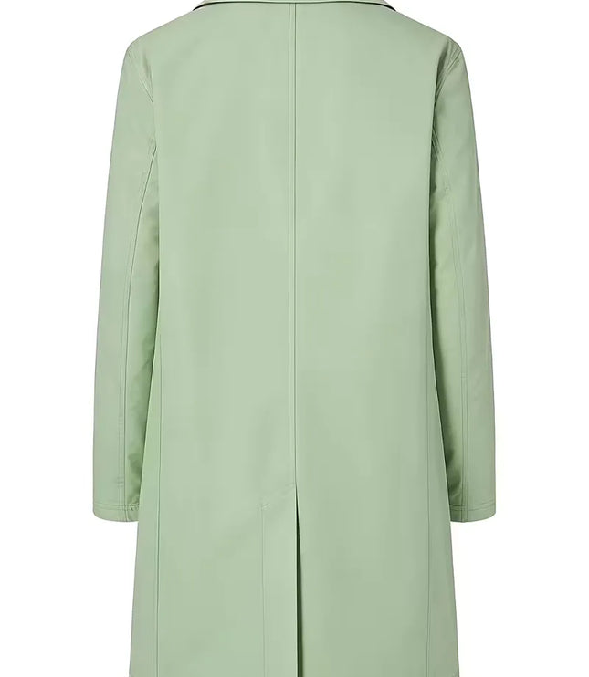 Men's Mid-Thigh Slim Shirt Collar Trench Coat