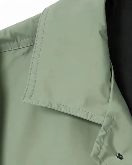 Men's Mid-Thigh Slim Shirt Collar Trench Coat