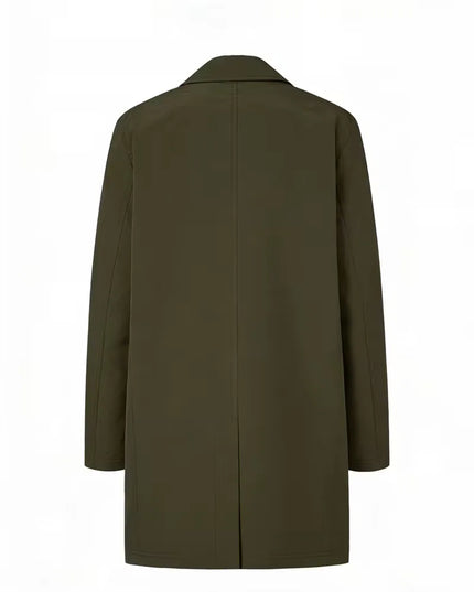 Men's Mid-Thigh Slim Shirt Collar Trench Coat