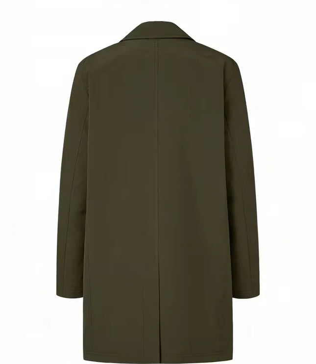Men's Mid-Thigh Slim Shirt Collar Trench Coat