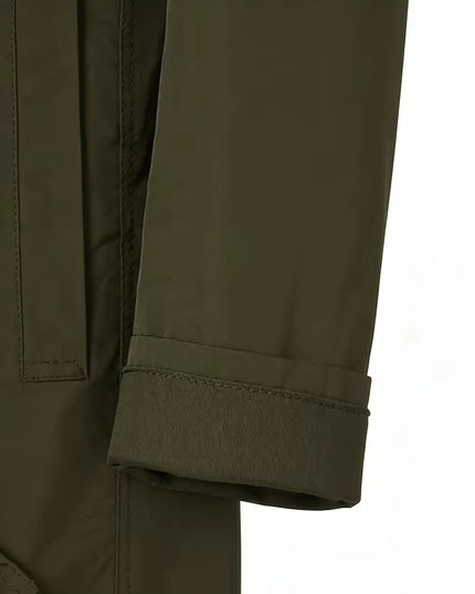 Men's Mid-Thigh Slim Shirt Collar Trench Coat