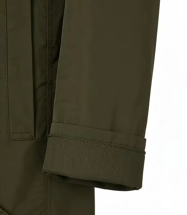 Men's Mid-Thigh Slim Shirt Collar Trench Coat