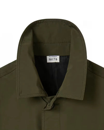 Men's Mid-Thigh Slim Shirt Collar Trench Coat
