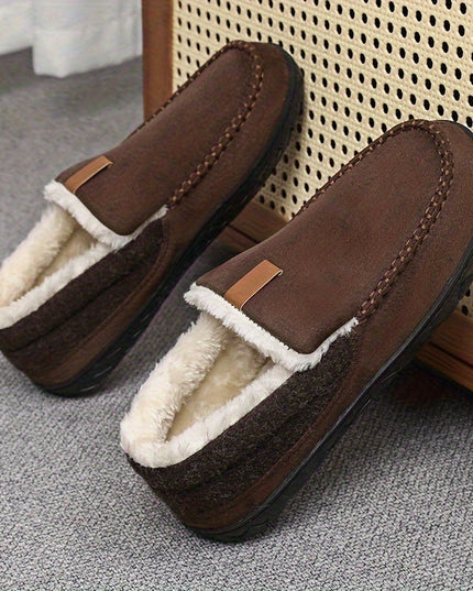 Men's Moccasin Loafer Slippers with Plush Lining