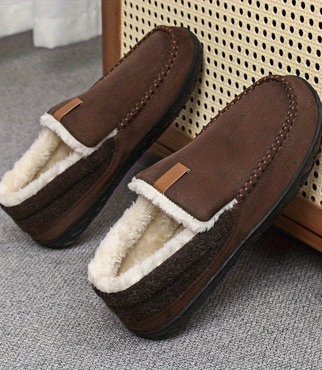Men's Moccasin Loafer Slippers with Plush Lining