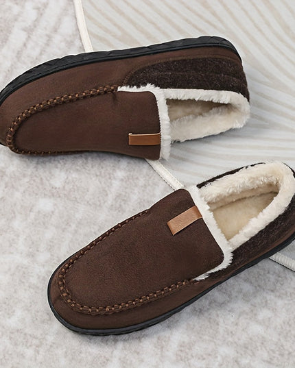 Men's Moccasin Loafer Slippers with Plush Lining