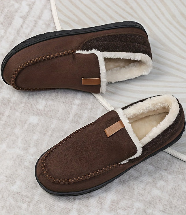 Men's Moccasin Loafer Slippers with Plush Lining