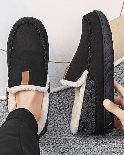 Men's Moccasin Loafer Slippers with Plush Lining