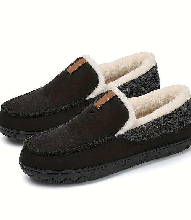 Men's Moccasin Loafer Slippers with Plush Lining