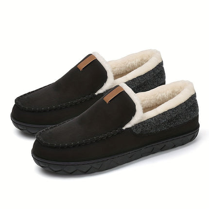 Men's Moccasin Loafer Slippers with Plush Lining