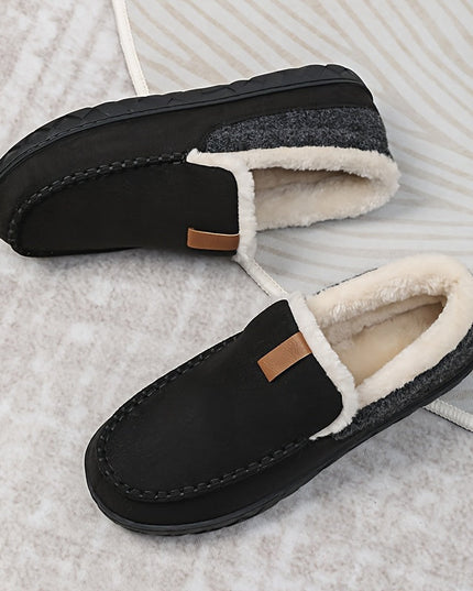 Men's Moccasin Loafer Slippers with Plush Lining