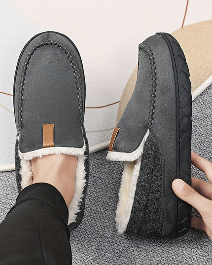 Men's Moccasin Loafer Slippers with Plush Lining