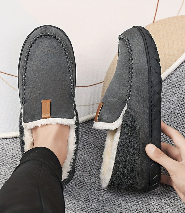 Men's Moccasin Loafer Slippers with Plush Lining