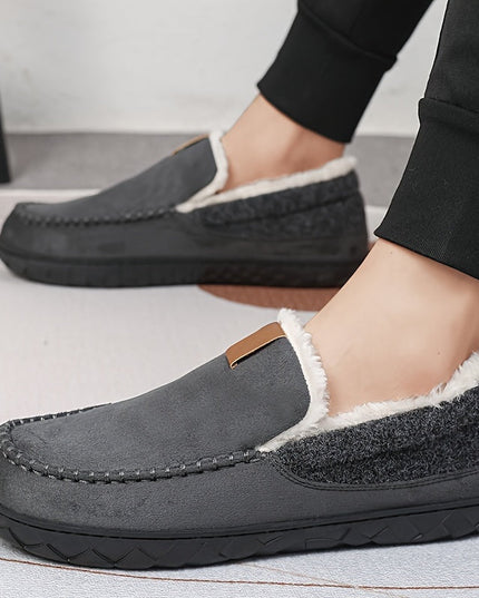Men's Moccasin Loafer Slippers with Plush Lining