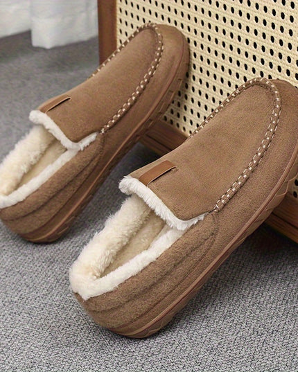 Men's Moccasin Loafer Slippers with Plush Lining