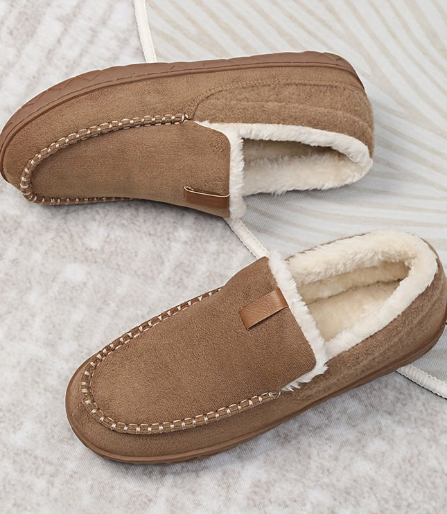 Men's Moccasin Loafer Slippers with Plush Lining