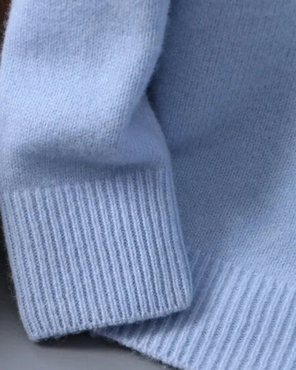 Men's Soft Mohair Crewneck Knit Sweater Pullover