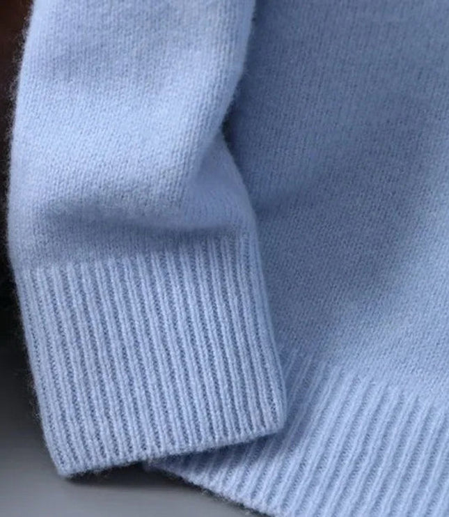 Men's Soft Mohair Crewneck Knit Sweater Pullover