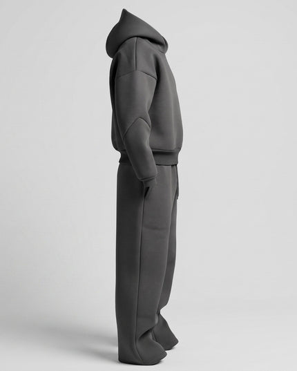 Men's Oversized Hooded Tracksuit Set with Drawstring Waist