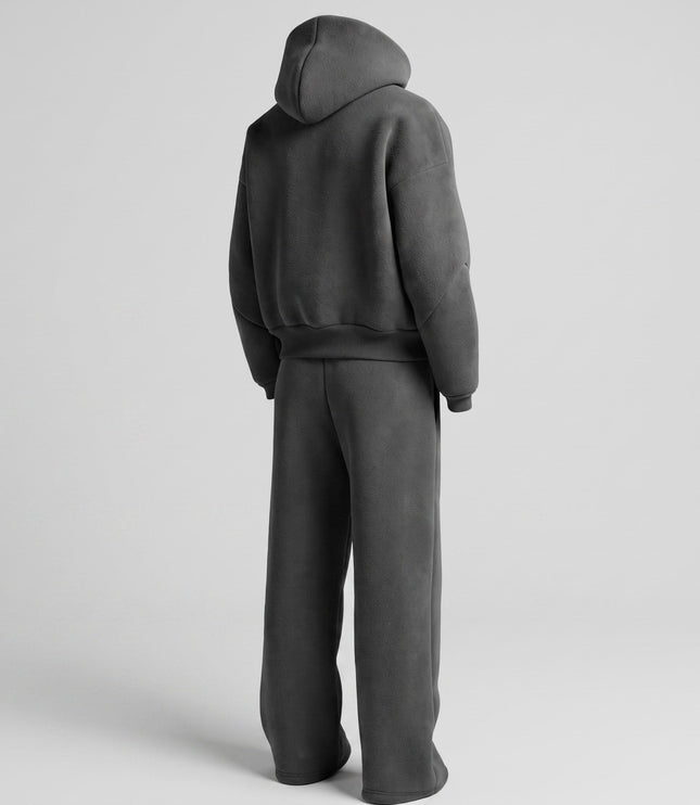 Men's Oversized Hooded Tracksuit Set with Drawstring Waist