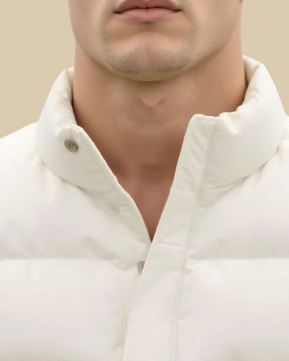 Men's Press-Stud Padded High Neck Gilet