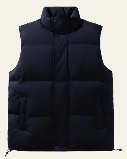 Men's Press-Stud Padded High Neck Gilet