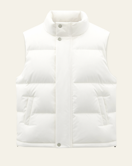 Men's Press-Stud Padded High Neck Gilet
