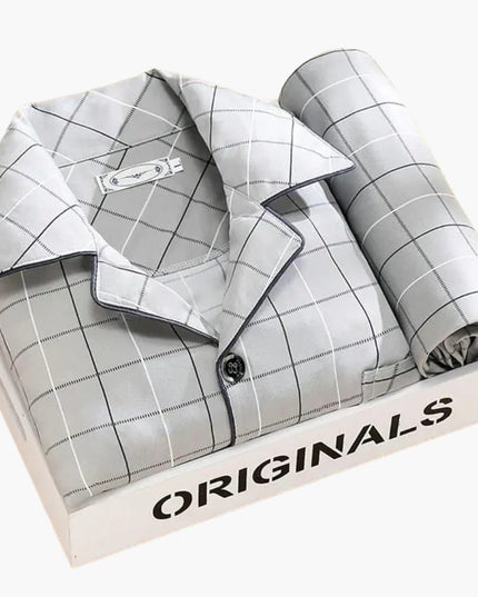 Men's Printed Long Sleeve Shirt And Trouser Pyjamas