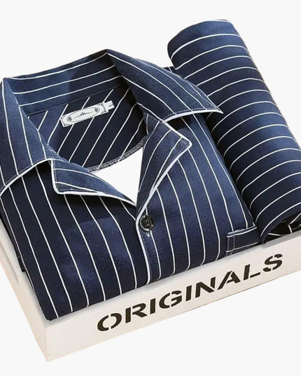 Men's Printed Long Sleeve Shirt And Trouser Pyjamas