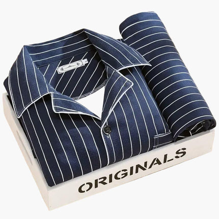 Men's Printed Long Sleeve Shirt And Trouser Pyjamas