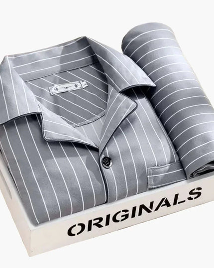 Men's Printed Long Sleeve Shirt And Trouser Pyjamas