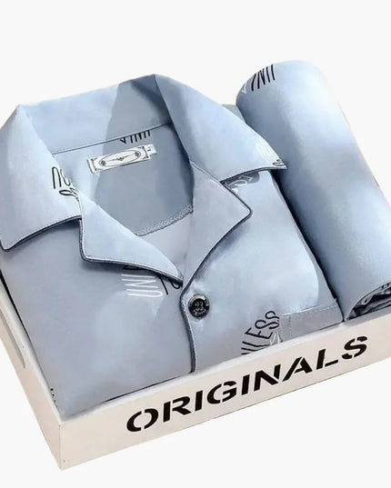 Men's Printed Long Sleeve Shirt And Trouser Pyjamas