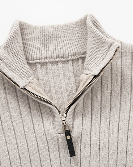 Grant | Ribbed Quarter-Zip Jumper