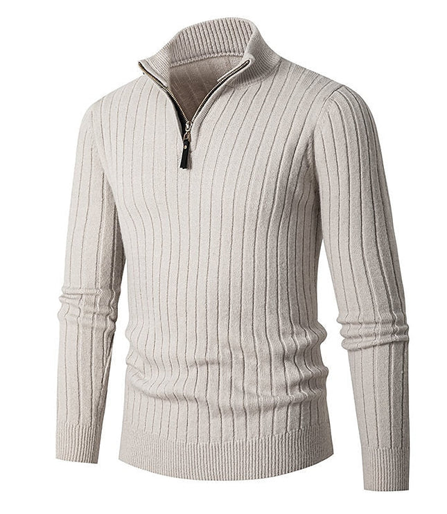 Grant | Ribbed Quarter-Zip Jumper