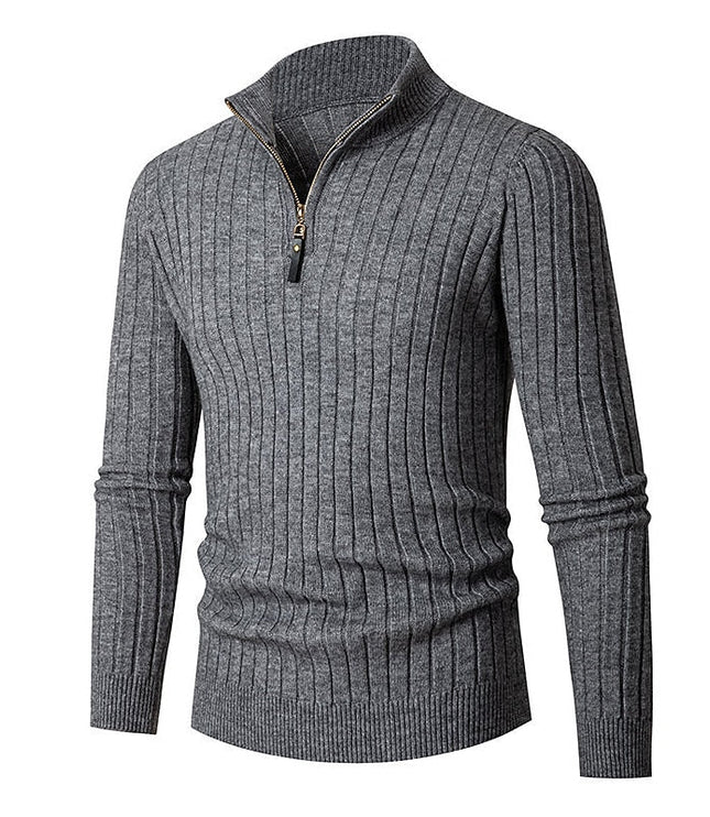 Grant | Ribbed Quarter-Zip Jumper