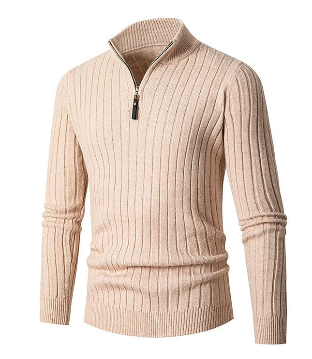Grant | Ribbed Quarter-Zip Jumper