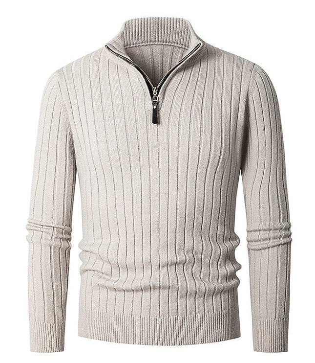 Grant | Ribbed Quarter-Zip Jumper