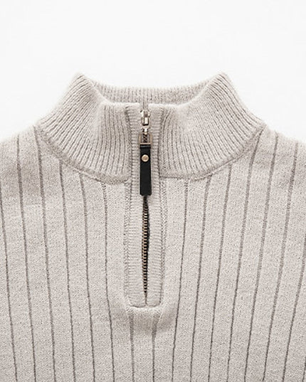 Grant | Ribbed Quarter-Zip Jumper