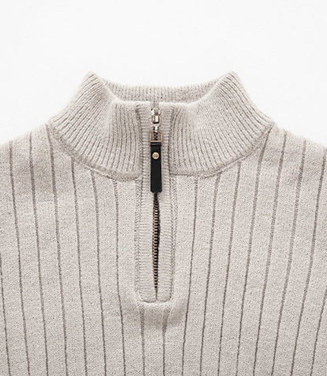 Grant | Ribbed Quarter-Zip Jumper