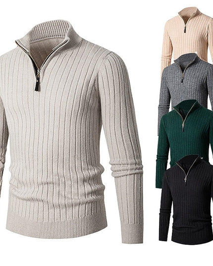 Grant | Ribbed Quarter-Zip Jumper