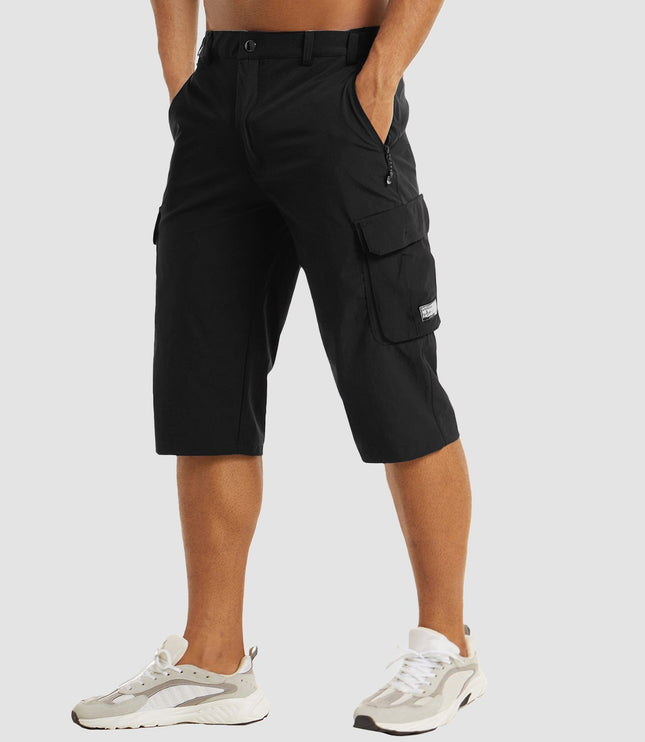 Short cargo à séchage rapide avec poche zippée, style tactique, été pour homme
