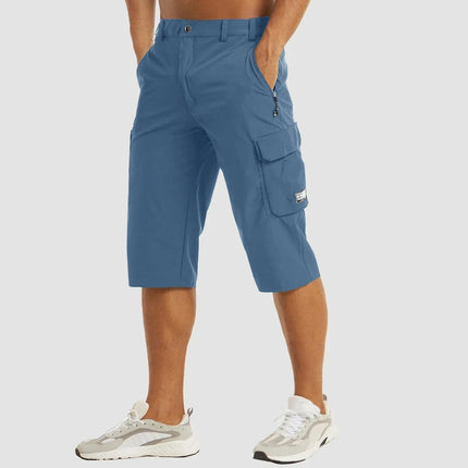 Short cargo à séchage rapide avec poche zippée, style tactique, été pour homme